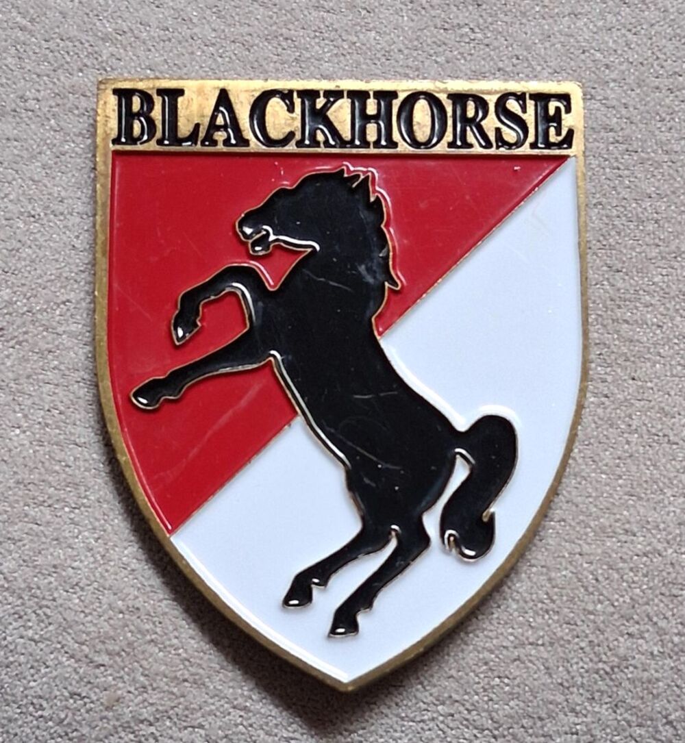 Blackhorse Kill Them All Shield Brass Enamel Military Challenge Coin Medallion
